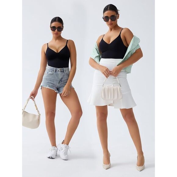 NWT SHAPERX Women's Shapewear Bodysuit Tummy Control Body Shaper Body Suit, L/XL - Picture 5 of 12